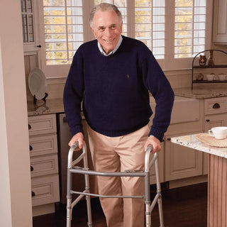 Drive DeVilbiss Healthcare FGA84700 0000 Carex Dual Release Folding Walker Paddle Type