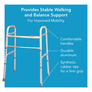 Drive DeVilbiss Healthcare FGA84700 0000 Carex Dual Release Folding Walker Paddle Type