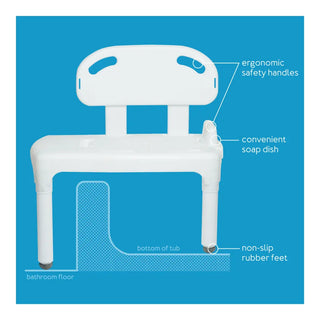 Drive DeVilbiss Healthcare FGB170C0 0000 Carex Without Arms Bath Transfer Bench, 400 lbs.