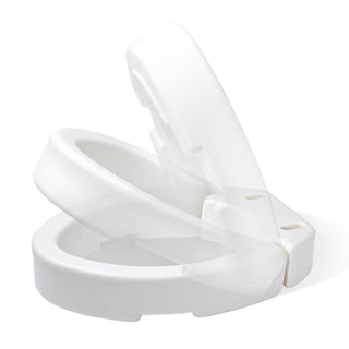Drive DeVilbiss Healthcare FGB32100 0000 Carex Hinged Raised Toilet Seat, Elongated, 300 lbs, 3/CS