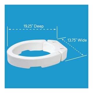 Drive DeVilbiss Healthcare FGB32100 0000 Carex Hinged Raised Toilet Seat, Elongated, 300 lbs, 3/CS
