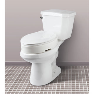 Drive DeVilbiss Healthcare FGB32100 0000 Carex Hinged Raised Toilet Seat, Elongated, 300 lbs, 3/CS