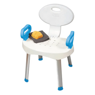 Drive DeVilbiss Healthcare FGB66000 0000 Carex Fixed Arms Aluminum Frame With Backrest Bath Bench, 3/CS