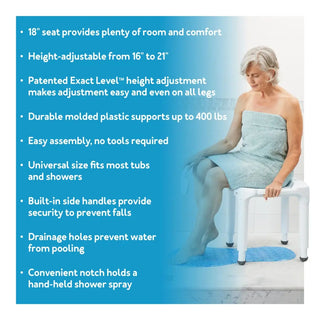 Drive DeVilbiss Healthcare FGB670C0 0000 Carex Without Arms Without Backrest Bath Bench 