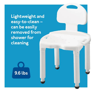 Drive DeVilbiss Healthcare FGB671C0 0000 Carex Without Arms With Backrest Plastic Frame Bath Bench