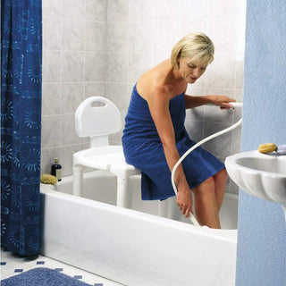 Drive DeVilbiss Healthcare FGB671C0 0000 Carex Without Arms With Backrest Plastic Frame Bath Bench