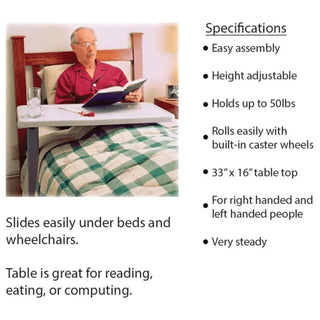 Drive DeVilbiss Healthcare FGP56700 0000 Carex Non-Tilt Top Overbed Table