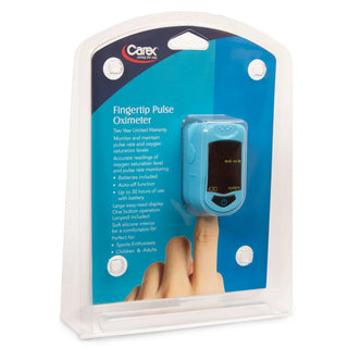 Drive DeVilbiss Healthcare FGR41800 0000 Carex OTC Adult Fingertip Pulse Oximeter, Battery Operated,- LED Display