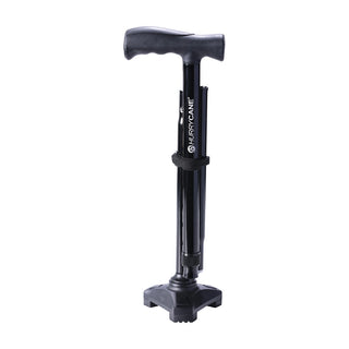 Drive DeVilbiss Healthcare HCANE-BK-C2 HurryCane Freedom Edition Folding Cane, Black, 6/CS
