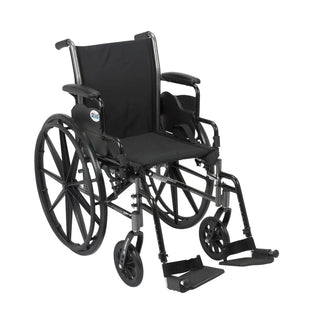 Drive DeVilbiss Healthcare K318ADFA-ELR Cruiser III Dual Axle Lightweight Wheelchair, 300 lbs.