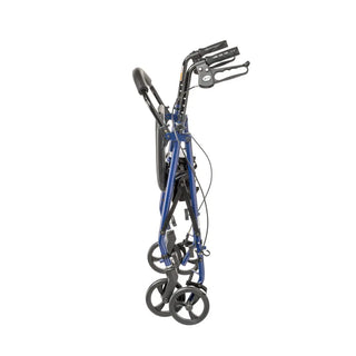 Drive DeVilbiss Healthcare R800KD 4 Wheel Rollator Blue Adjustable Height/Folding Steel Frame Blue