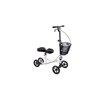 Drive DeVilbiss Healthcare ROS-KSW Roscoe Knee Scooter, with Front Wire Basket, 350 lbs, White