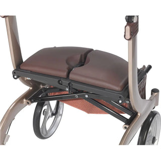 Drive DeVilbiss Healthcare RTL10266CH-HS 4 Wheel Rollator,Nitro DLX, Champagne, 300 lbs