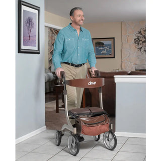 Drive DeVilbiss Healthcare RTL10266CH-HS 4 Wheel Rollator,Nitro DLX, Champagne, 300 lbs