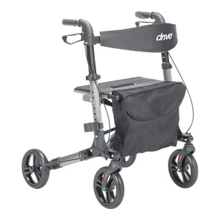 Drive DeVilbiss Healthcare RTL10288BK 4 Wheel Rollator Black Lightweight / Folding Aluminum Frame