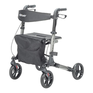 Drive DeVilbiss Healthcare RTL10288BK 4 Wheel Rollator Black Lightweight / Folding Aluminum Frame