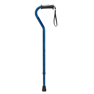 Drive DeVilbiss Healthcare RTL10372BC Offset Cane, Aluminum, 6/CS, Blue Crackle, 300 lbs
