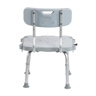 Drive DeVilbiss Healthcare RTL12A001-GR PreserveTech Swivel Padded Flip-Back Arms Aluminum Frame Bath Bench