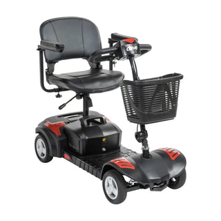 Drive DeVilbiss Healthcare SCOUTLT4-EXT Scout LT 4 Wheel Electric Scooter, 300 lbs. Weight Capacity Red - Blue