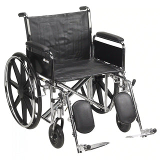 Drive DeVilbiss Healthcare STD22ECDFA-ELR Bariatric Sentra EC Heavy-Duty, Extra-Extra-Wide Wheelchair, 450 lbs