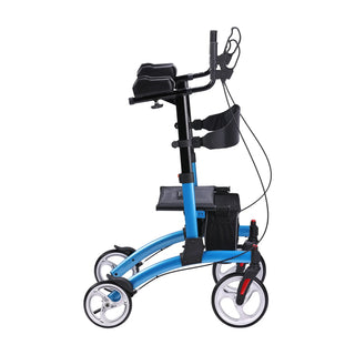 Drive DeVilbiss Healthcare UPWKRBL10 4 Wheel Rollator Upright Blue Adjustable Height Aluminum 