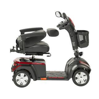 Drive DeVilbiss Healthcare VENTURA420CS Ventura 4 Wheel Electric Scooter,  400 lbs. Weight Capacity, Red / Blue