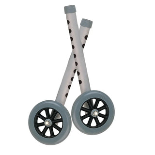 Drive Medical 10108WC Extended Height Walker Wheels and Legs Combo Pack, 5" Wheels, 1 Pair, 350 lbs Weight Capacity