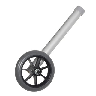 Drive Medical 10109 Universal Walker Wheels, 5", 1 Pair, Silver, 350 lbs Weight Capacity