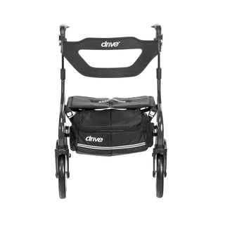 Drive Medical 102662BK-H Nitro Sprint Rollator, Hemi, Black, 350 lbs Weight Capacity, 18" Seat To Floor Height