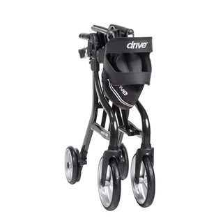 Drive Medical 102662BK-H Nitro Sprint Rollator, Hemi, Black, 350 lbs Weight Capacity, 18" Seat To Floor Height