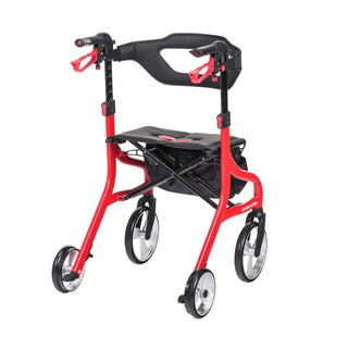 Drive Medical 102662BL-T/102662RD-T Nitro Sprint Tall Rollator Walker, 350 lbs Weight Capacity, 32.0"-39.4" Handle Height