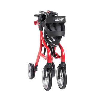 Drive Medical 102662BL-T/102662RD-T Nitro Sprint Tall Rollator Walker, 350 lbs Weight Capacity, 32.0"-39.4" Handle Height