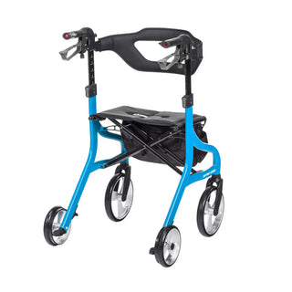 Drive Medical 102662BL-T/102662RD-T Nitro Sprint Tall Rollator Walker, 350 lbs Weight Capacity, 32.0"-39.4" Handle Height