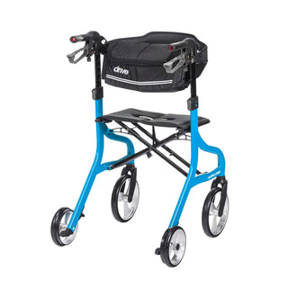 Drive Medical 102662BL-T/102662RD-T Nitro Sprint Tall Rollator Walker, 350 lbs Weight Capacity, 32.0"-39.4" Handle Height