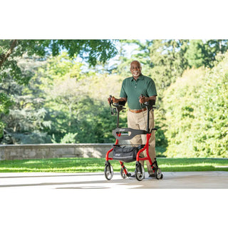 Drive Medical 102663RD Nitro Neuro Upright Walker, Red, 20" Seat Width, 350 lbs Weight Capacity
