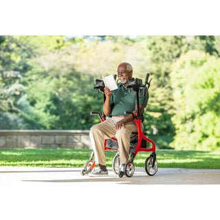 Drive Medical 102663RD Nitro Neuro Upright Walker, Red, 20" Seat Width, 350 lbs Weight Capacity
