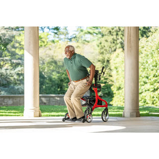 Drive Medical 102663RD Nitro Neuro Upright Walker, Red, 20" Seat Width, 350 lbs Weight Capacity