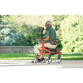 Drive Medical 102663RD Nitro Neuro Upright Walker, Red, 20" Seat Width, 350 lbs Weight Capacity