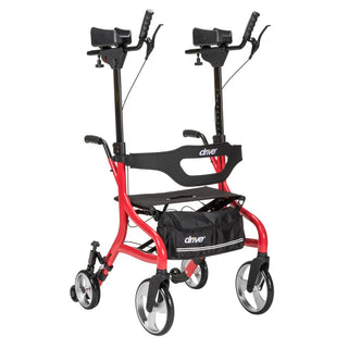 Drive Medical 102663RD Nitro Neuro Upright Walker, Red, 20" Seat Width, 350 lbs Weight Capacity