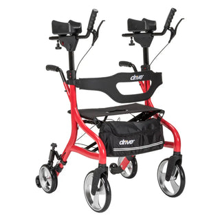 Drive Medical 102663RD Nitro Neuro Upright Walker, Red, 20" Seat Width, 350 lbs Weight Capacity