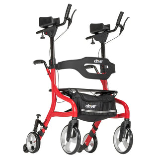 Drive Medical 102663RD Nitro Neuro Upright Walker, Red, 20" Seat Width, 350 lbs Weight Capacity