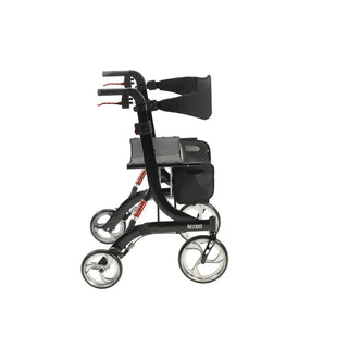Drive Medical 10266HD-BK Nitro Euro Style Rollator Rolling Walker, Heavy Duty, Black, 23" Seat, 450 lbs Weight Capacity