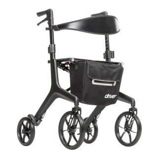 Drive Medical 10278BK/10278GY AeroCarbon Ultra Lite Rollator, 330 lbs Weight Capacity, 17.5" Seat