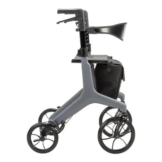 Drive Medical 10278BK/10278GY AeroCarbon Ultra Lite Rollator, 330 lbs Weight Capacity, 17.5" Seat