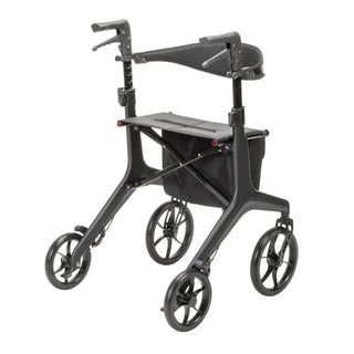 Drive Medical 10278BK/10278GY AeroCarbon Ultra Lite Rollator, 330 lbs Weight Capacity, 17.5" Seat