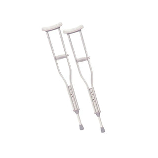 Drive Medical 10401-1 Walking Crutches with Underarm Pad and Handgrip, Youth, 1 Pair, 150 lbs Weight Capacity