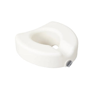 Drive Medical 12014 Premium Plastic Raised Toilet Seat with Lock, Elongated