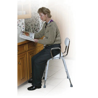 Drive Medical 12455 All-Purpose Stool with Adjustable Arms