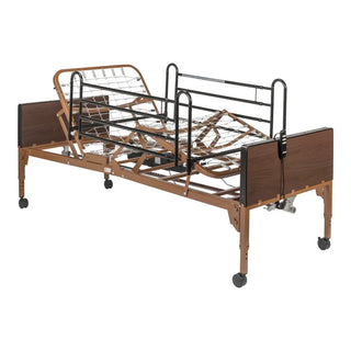 Drive Medical 15030BV-FR Delta Ultra Light Semi Electric Hospital Bed with Full Rails, 450 lbs Weight Capacity