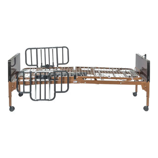 Drive Medical 15030BV-HR Delta Ultra Light Semi Electric Hospital Bed with Half Rails, 450 lbs Weight Capacity